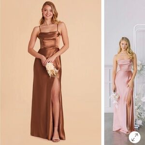 Birdy Grey "MIA" Satin Dress in Rust